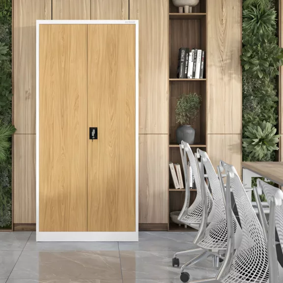 Iratszekrény fehér - arany tölgy: Eco Design JAN H