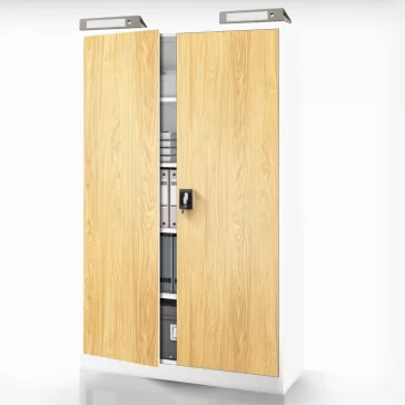 Fém irodagardrób fehér - Aranytölgy: Eco Design JAN II