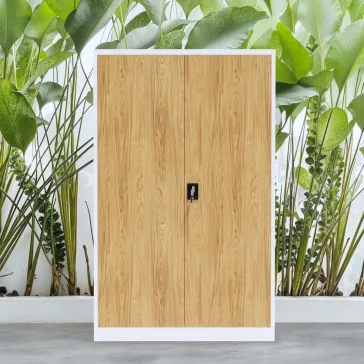 Fém irodagardrób fehér - Aranytölgy: Eco Design JAN II