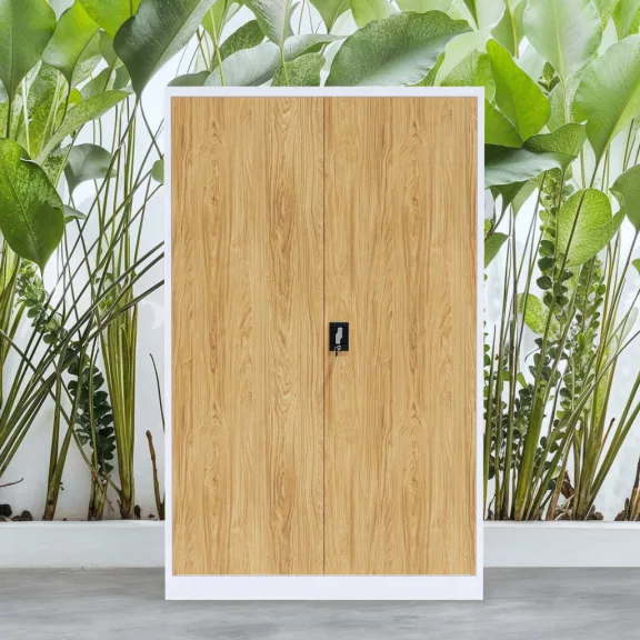Fém irodagardrób fehér - Aranytölgy: Eco Design JAN II