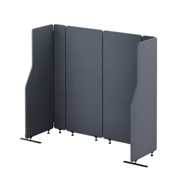 SADIE 2101 - Akusztikus irodai paraván fekete 280 - 145 cm