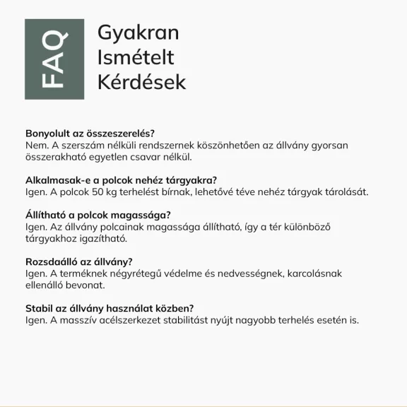 Jan Nowak® JOHNNY keskeny fém műhelypolc, Antracit, 1800 × 450 × 420 mm