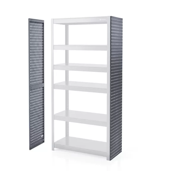 Jan Nowak® JOHNNY perforált oldalpanelek polchoz, 2 db, Antracit, 1800 × 20 × 420 mm