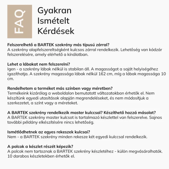 Jan Nowak® | Bartek öltözőszekrény, 10 ajtós, fehér/dió, 1360x1720x450 mm: BARTEK Eco Design Jan Nowak® | Bartek öltözőszekrény, 10 ajtós, fehér/dió, 1360x1720x450 mm: BARTEK Eco Design