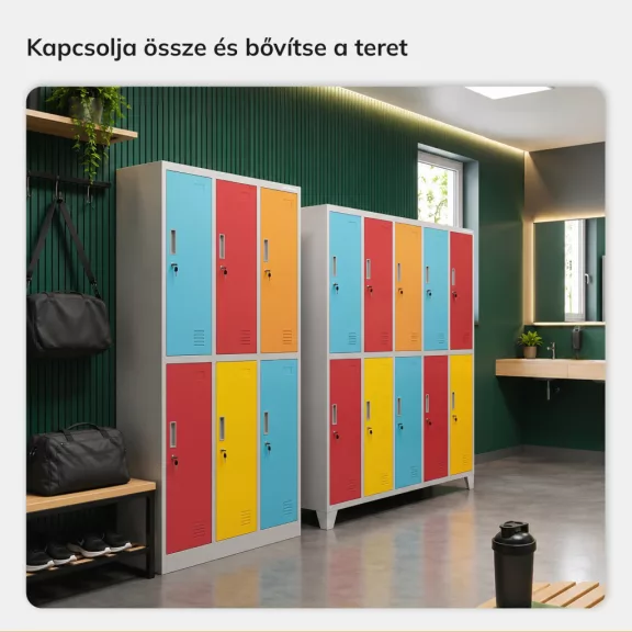 Jan Nowak®  IGOR 6 ajtós színes öltözőszekrény óvodákba és iskolákba 