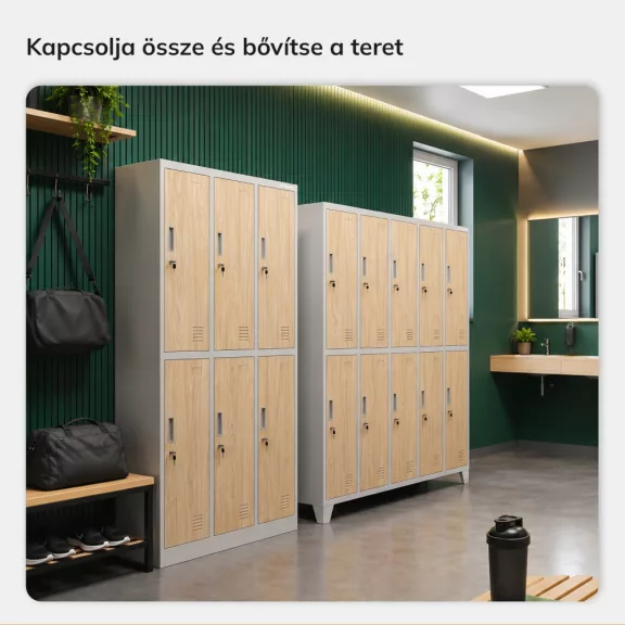 JAN NOWAK IGOR Eco Design szürke sonoma tölgy 6 ajtós öltözőszekrény