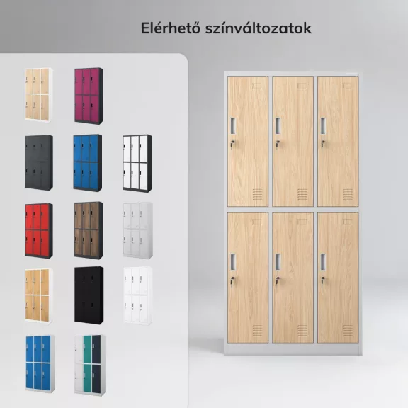 JAN NOWAK IGOR Eco Design szürke sonoma tölgy 6 ajtós öltözőszekrény