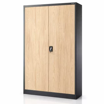 Fém irodai iratszekrény antracit - sonoma tölgy: Eco Design JAN II, 1150 x 1850 x 400 mm