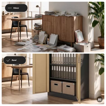   Jan Nowak® | 2270 TOMASZ Eco Design rekeszes fémszekrény antracit/dió, 900 × 1850 × 450 mm