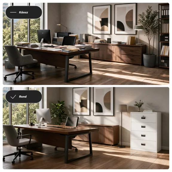 Jan Nowak® | 2296 SARA XL V4 4 fiókos iratszekrény fehér, 900 × 1320 × 600 mm