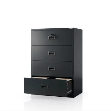   Jan Nowak® | 2302 SARA XL V4 4 fiókos iratszekrény antracit, 900 × 1320 × 600 mm
