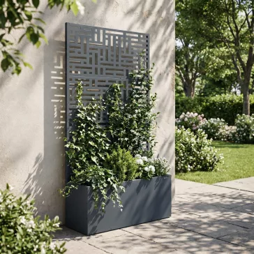 Jan Nowak® Fém kerti pergola virágládával, Antracit, 900 mm