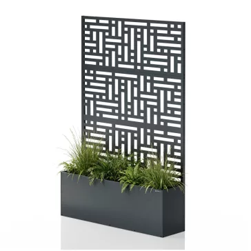 Jan Nowak® Fém kerti pergola virágládával, Antracit, 1200 mm