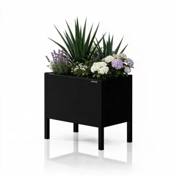 Jan Nowak® DAISY fém virágkaspó, Fekete, 400 × 350 × 250 mm