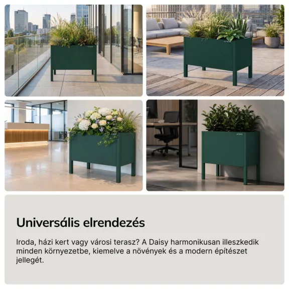 Jan Nowak® DAISY fém virágkaspó, Palackzöld, 500 × 400 × 300 mm Jan Nowak® DAISY fém virágkaspó, Palackzöld, 500 × 400 × 300 mm