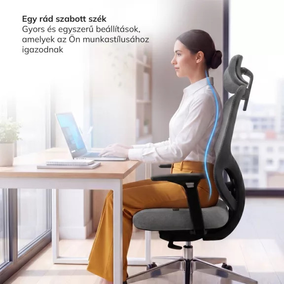 Jan Nowak® AXIS ergonomikus hálós irodai szék – anracit Jan Nowak® AXIS ergonomikus hálós irodai szék – anracit
