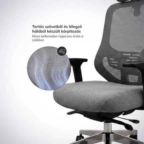 Jan Nowak® AXIS ergonomikus hálós irodai szék – anracit Jan Nowak® AXIS ergonomikus hálós irodai szék – anracit