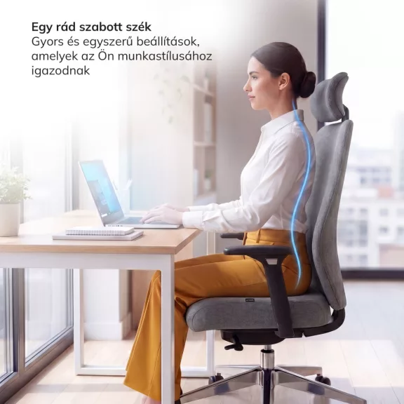 Jan Nowak® AXIS ergonomikus hálós irodai szék – sötétszürke Jan Nowak® AXIS ergonomikus hálós irodai szék – sötétszürke