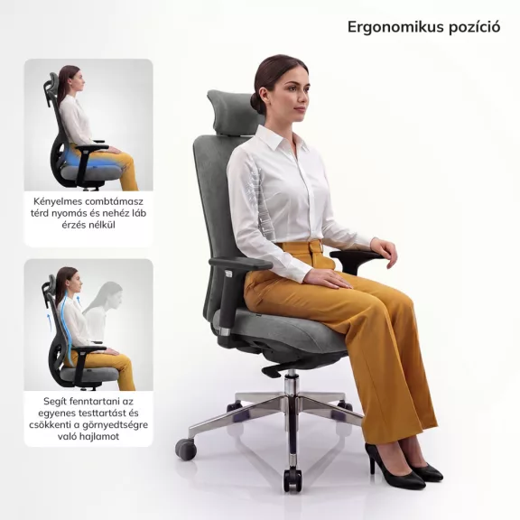 Jan Nowak® AXIS ergonomikus hálós irodai szék – sötétszürke Jan Nowak® AXIS ergonomikus hálós irodai szék – sötétszürke