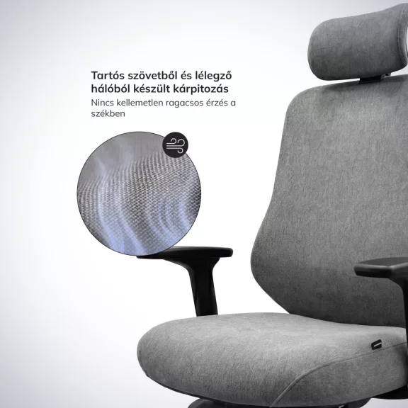 Jan Nowak® AXIS ergonomikus hálós irodai szék – sötétszürke Jan Nowak® AXIS ergonomikus hálós irodai szék – sötétszürke