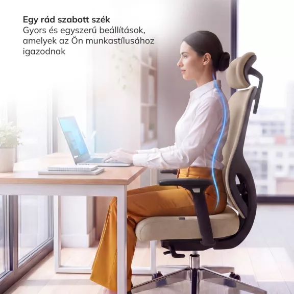 Jan Nowak®  AXIS ergonomikus hálós irodai szék – bézs