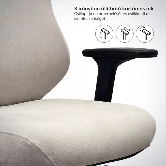 Jan Nowak®  AXIS ergonomikus hálós irodai szék – bézs