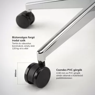   Jan Nowak®  AXIS ergonomikus hálós irodai szék – éjfekete