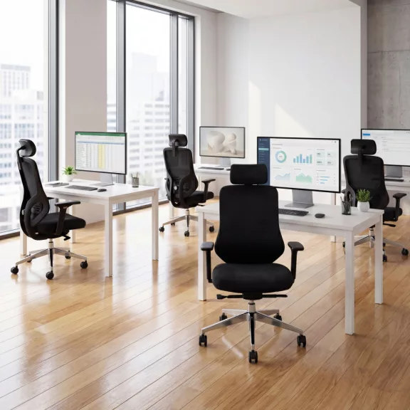 Jan Nowak®  AXIS ergonomikus hálós irodai szék – éjfekete