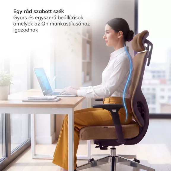 Jan Nowak® AXIS ergonomikus hálós irodai szék – barna Jan Nowak® AXIS ergonomikus hálós irodai szék – barna