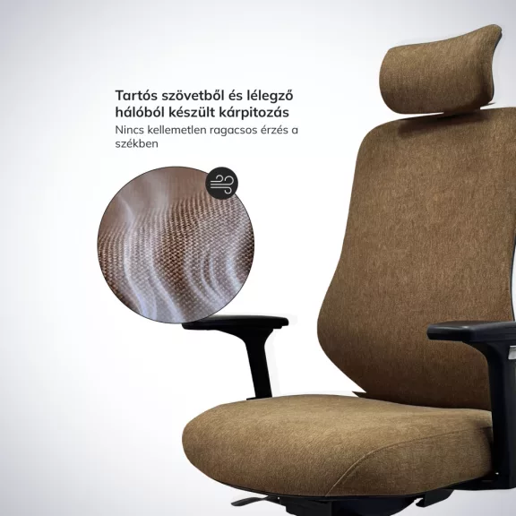 Jan Nowak® AXIS ergonomikus hálós irodai szék – barna Jan Nowak® AXIS ergonomikus hálós irodai szék – barna