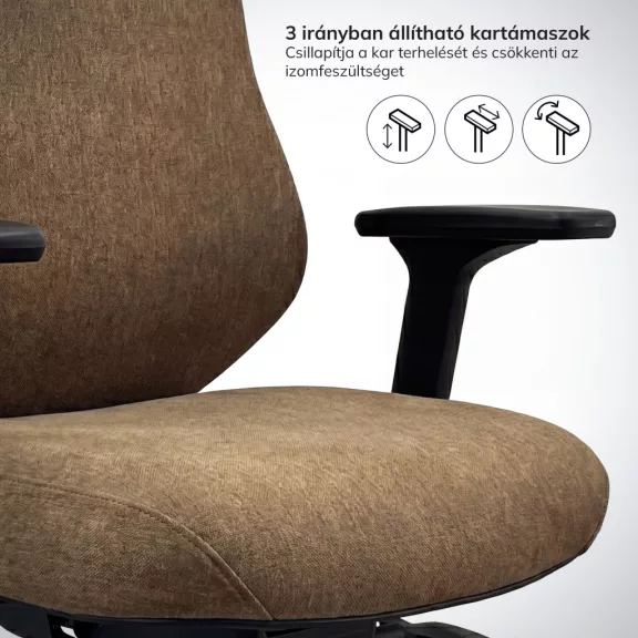 Jan Nowak® AXIS ergonomikus hálós irodai szék – barna Jan Nowak® AXIS ergonomikus hálós irodai szék – barna