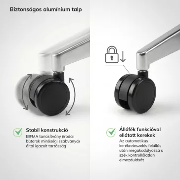 Ergonomikus irodai szék szürke hálós VECTOR