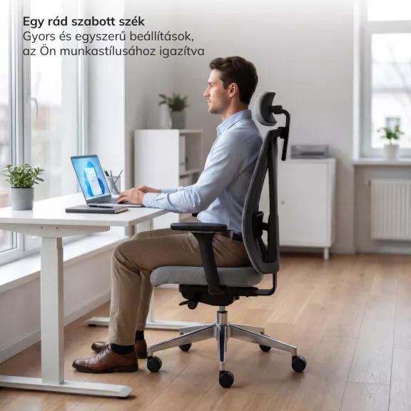 Ergonomikus irodai szék szürke hálós VECTOR Ergonomikus irodai szék szürke hálós VECTOR