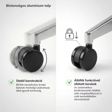 Ergonomikus irodai szék szürke VECTOR