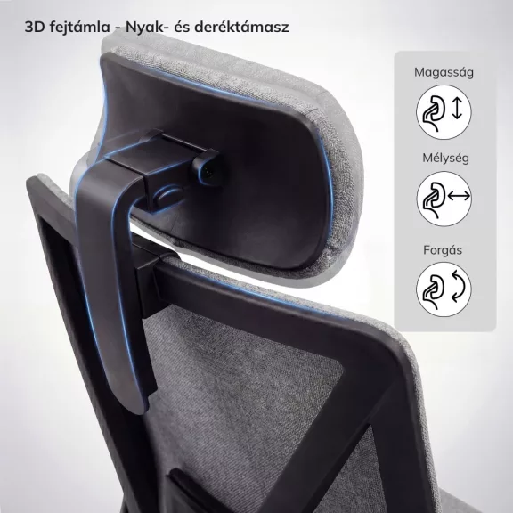 Ergonomikus irodai szék szürke VECTOR Ergonomikus irodai szék szürke VECTOR