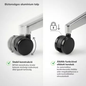 Ergonomikus irodai szék sötétszürke VECTOR