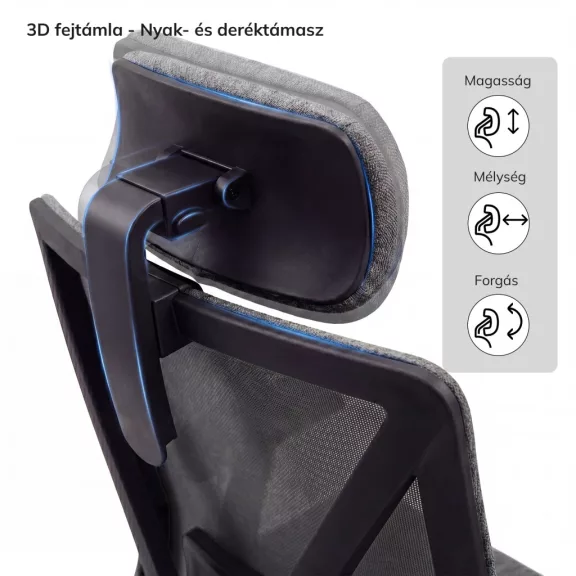 Ergonomikus irodai szék sötétszürke VECTOR Ergonomikus irodai szék sötétszürke VECTOR