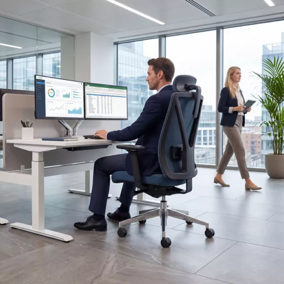 Ergonomikus irodai szék sötétkék VECTOR Ergonomikus irodai szék sötétkék VECTOR