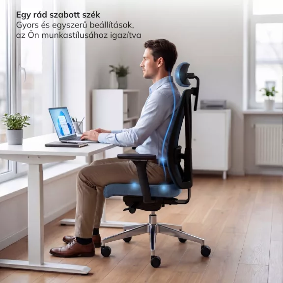 Ergonomikus irodai szék sötétkék VECTOR Ergonomikus irodai szék sötétkék VECTOR
