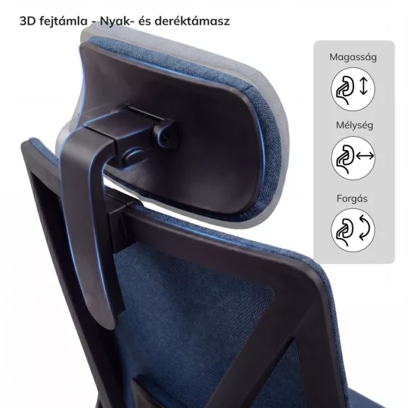 Ergonomikus irodai szék sötétkék VECTOR Ergonomikus irodai szék sötétkék VECTOR