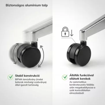 Ergonomikus irodai szék barna VECTOR