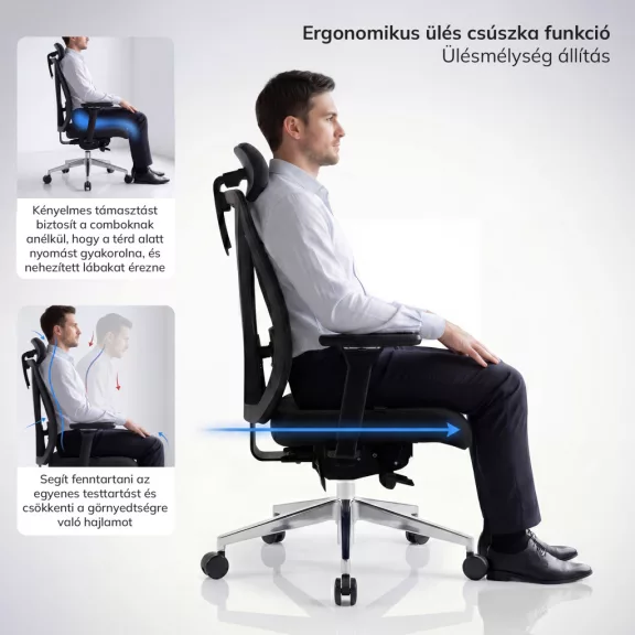 Ergonomikus irodai szék fekete VECTOR Ergonomikus irodai szék fekete VECTOR