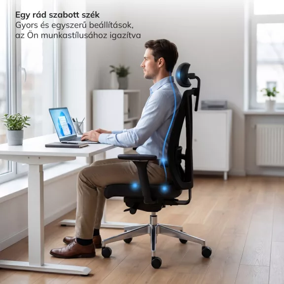 Ergonomikus irodai szék fekete VECTOR Ergonomikus irodai szék fekete VECTOR