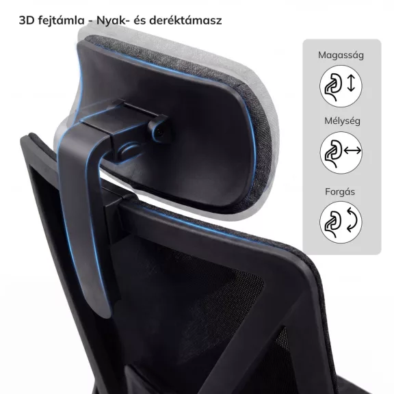 Ergonomikus irodai szék fekete VECTOR Ergonomikus irodai szék fekete VECTOR