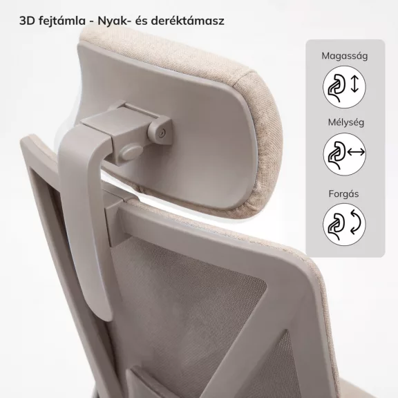 Ergonomikus irodai szék világos bézs VECTOR Ergonomikus irodai szék világos bézs VECTOR