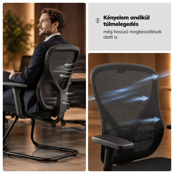 Fekete tárgyalószék ORBIT Fekete tárgyalószék ORBIT