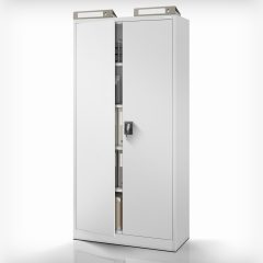   JAN H 43 | Fém iratszekrény szürke, 4 polcos – lapraszerelt