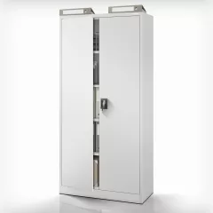   JAN H 43 | Fém iratszekrény szürke, 4 polcos – lapraszerelt