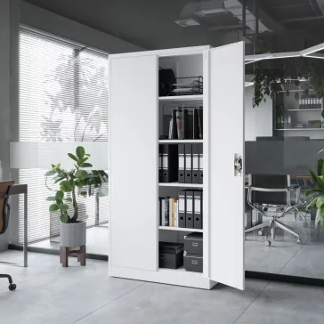 JAN - 592 Eco Design fém iratszekrény - fehér színben