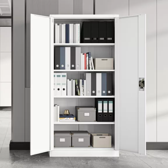 JAN - 592 Eco Design fém iratszekrény - fehér színben
